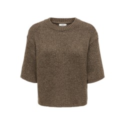 JDY Linea S/S Strik Pullover - Shitake