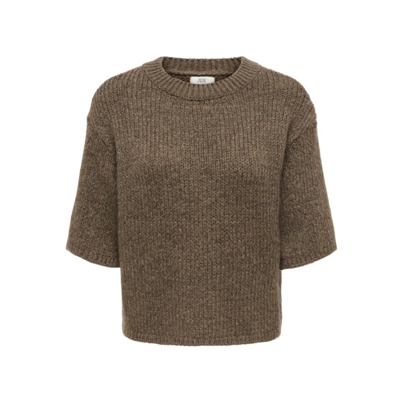 JDY Linea S/S Strik Pullover - Shitake