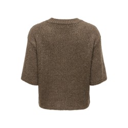 JDY Linea S/S Strik Pullover - Shitake