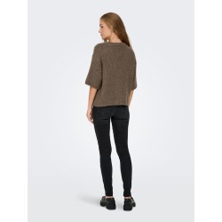 JDY Linea S/S Strik Pullover - Shitake