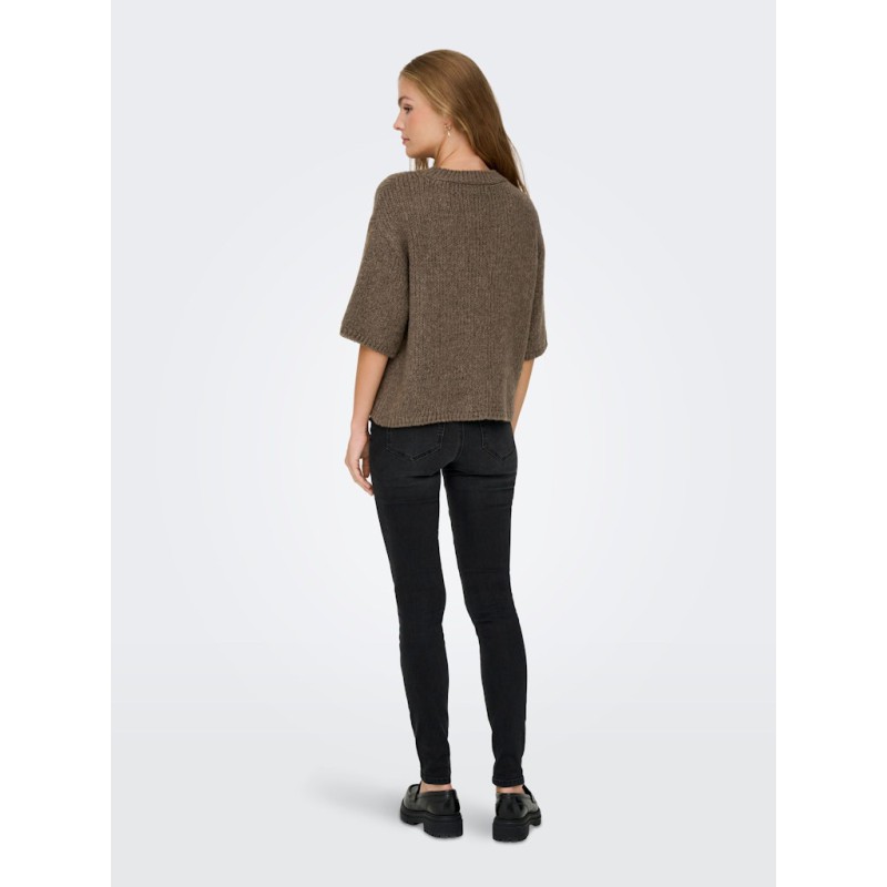 JDY Linea S/S Strik Pullover - Shitake