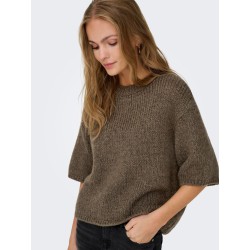 JDY Linea S/S Strik Pullover - Shitake