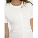ONLY Marie Ruching T-shirt - Cloud Dancer