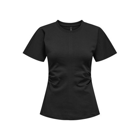 ONLY Marie Ruching T-shirt - Sort