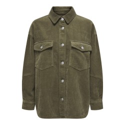 ONLY Tiggy L/S Fløjl Skjorte - Stone Gray