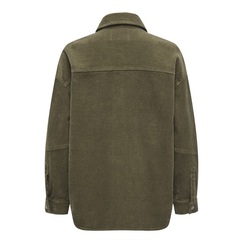 ONLY Tiggy L/S Fløjl Skjorte - Stone Gray