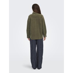 ONLY Tiggy L/S Fløjl Skjorte - Stone Gray