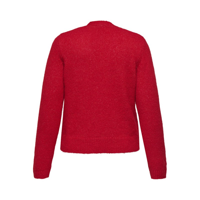 ONLY CARMAKOMA Maggie L/S Strik Cardigan - Salsa