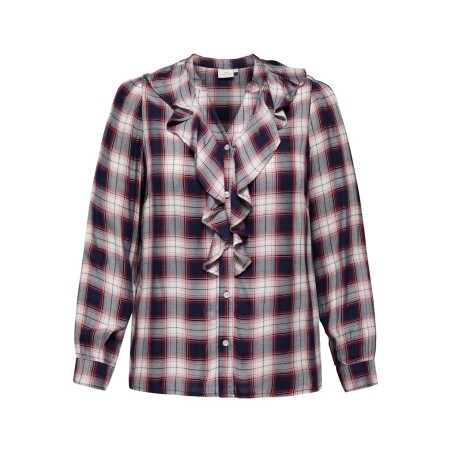ONLY CARMAKOMA Halle L/S Skjorte - Evening Blue