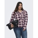 ONLY CARMAKOMA Halle L/S Skjorte - Evening Blue
