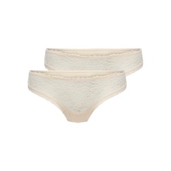 ONLY Delicate 2-Pak Blonde Trusser - Peach Taffy