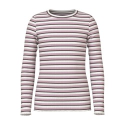 NAME IT KIDS Vemma Glitter Bluse - Cloud Dancer / Seal Brown + Keepsake Lilac