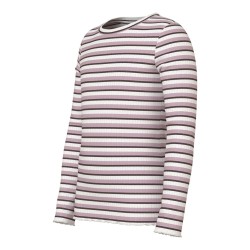 NAME IT KIDS Vemma Glitter Bluse - Cloud Dancer / Seal Brown + Keepsake Lilac