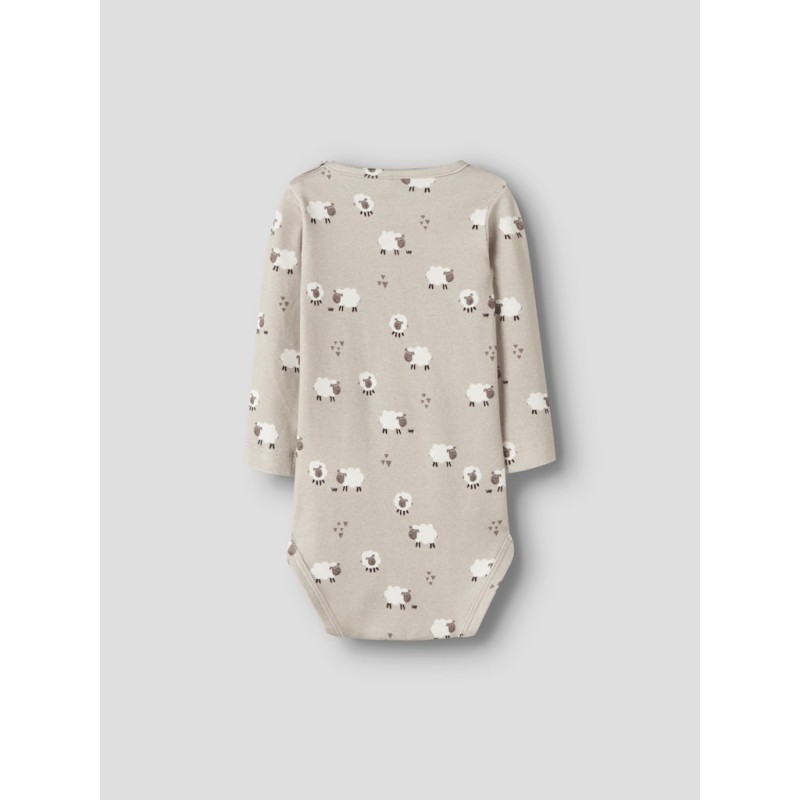 NAME IT BABY Rosheep L/S Bodystocking - Island Fossil