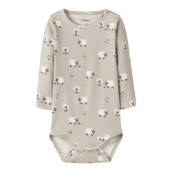 NAME IT BABY Rosheep L/S Bodystocking - Island Fossil