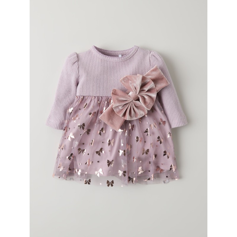 NAME IT BABY Rosally L/S Kjole - Keepsake Lilac