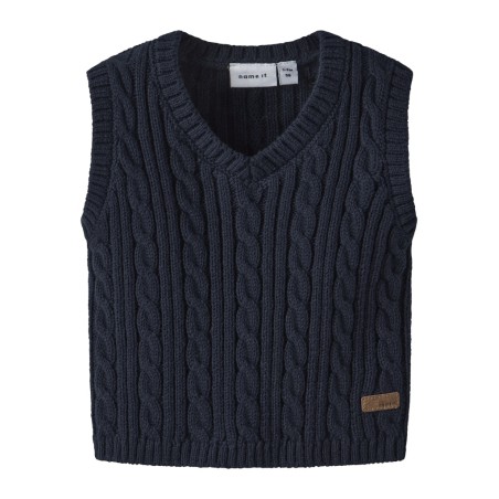 NAME IT BABY Roman Strik Slipover - Navy Blazer