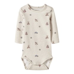 NAME IT BABY Ritoy L/S Bodystocking - Peyote Melange