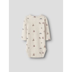 NAME IT BABY Ritoy L/S Bodystocking - Peyote Melange