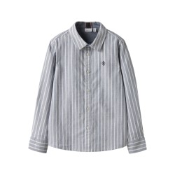 NAME IT MINI Rekid Skjorte - Flint Stone / Bright White