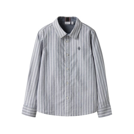 NAME IT MINI Rekid Skjorte - Flint Stone / Bright White