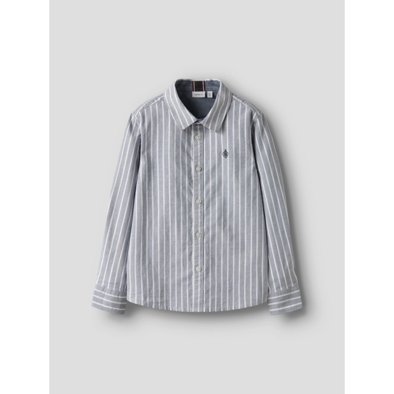 NAME IT MINI Rekid Skjorte - Flint Stone / Bright White