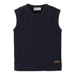 NAME IT MINI Roman Strik Slipover - Navy Blazer