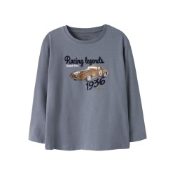 NAME IT MINI Rubin L/S Bluse - Flint Stone