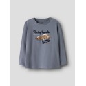 NAME IT MINI Rubin L/S Bluse - Flint Stone