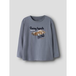 NAME IT MINI Rubin L/S Bluse - Flint Stone