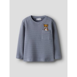 NAME IT MINI Rofus L/S Bluse - Flint Stone