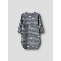 NAME IT BABY Ronald L/S Bodystocking - Flint Stone