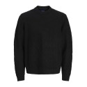 JACK & JONES PLUS Cambridge Kabelstrik Sweater - Sort