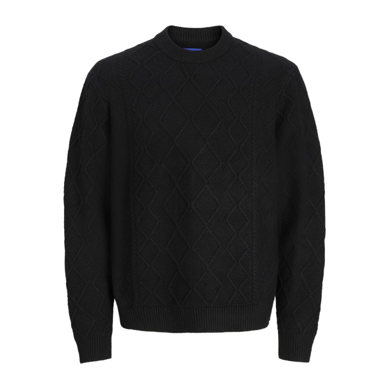 JACK & JONES PLUS Cambridge Kabelstrik Sweater - Sort