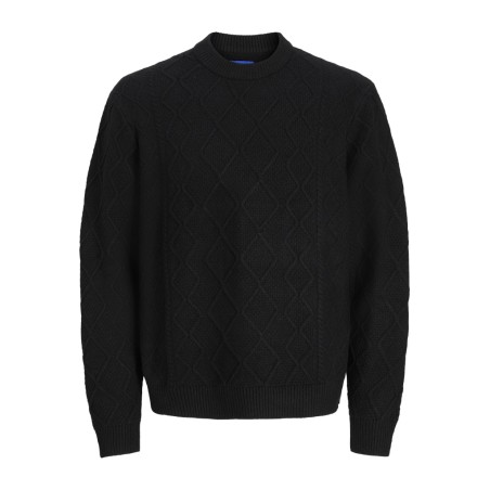 JACK & JONES PLUS Cambridge Kabelstrik Sweater - Sort