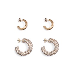 PIECES Maja 2-Pak Øreringe - Gold Colour