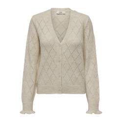 JDY Letty L/S Strik Cardigan - Whitecap Gray
