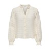 JDY Amelia L/S Pearl Skjorte - Cloud Dancer