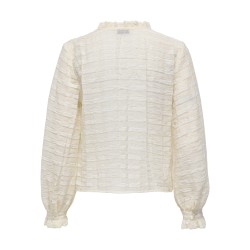 JDY Amelia L/S Pearl Skjorte - Cloud Dancer