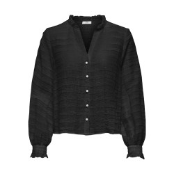 JDY Amelia L/S Pearl Skjorte - Sort