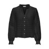 JDY Amelia L/S Pearl Skjorte - Sort