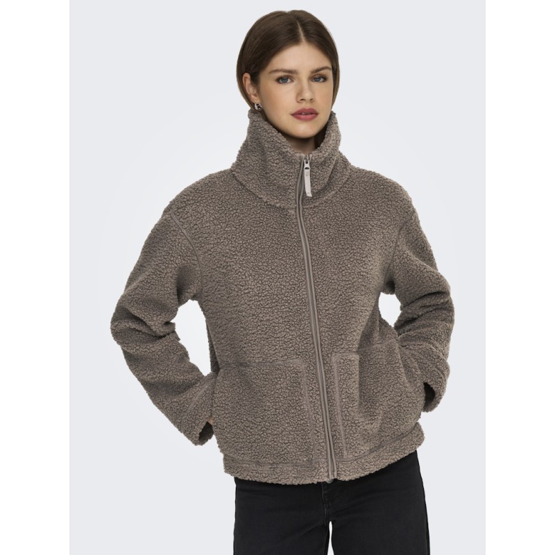 ONLY Megan Teddy Jakke - Walnut