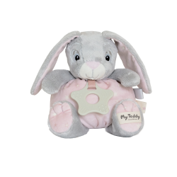 MY TEDDY My Newborn kanin med bidering i gaveæske - Lyserød