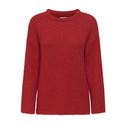 ONLY Maggie L/S Strik Sweater - Salsa