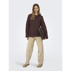 ONLY Maggie L/S Strik Sweater - Seal Brown