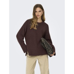 ONLY Maggie L/S Strik Sweater - Seal Brown