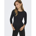 ONLY Kenya L/S Peplum Bluse - Sort