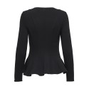 ONLY Kenya L/S Peplum Bluse - Sort