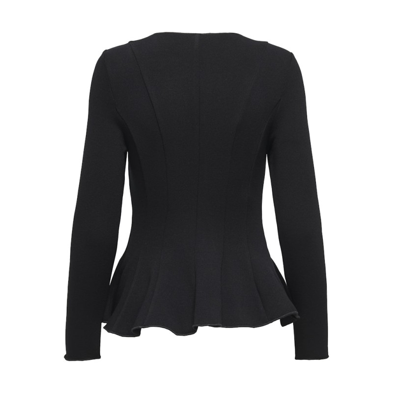 ONLY Kenya L/S Peplum Bluse - Sort