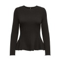 ONLY Kenya L/S Peplum Bluse - Chocolate Torte